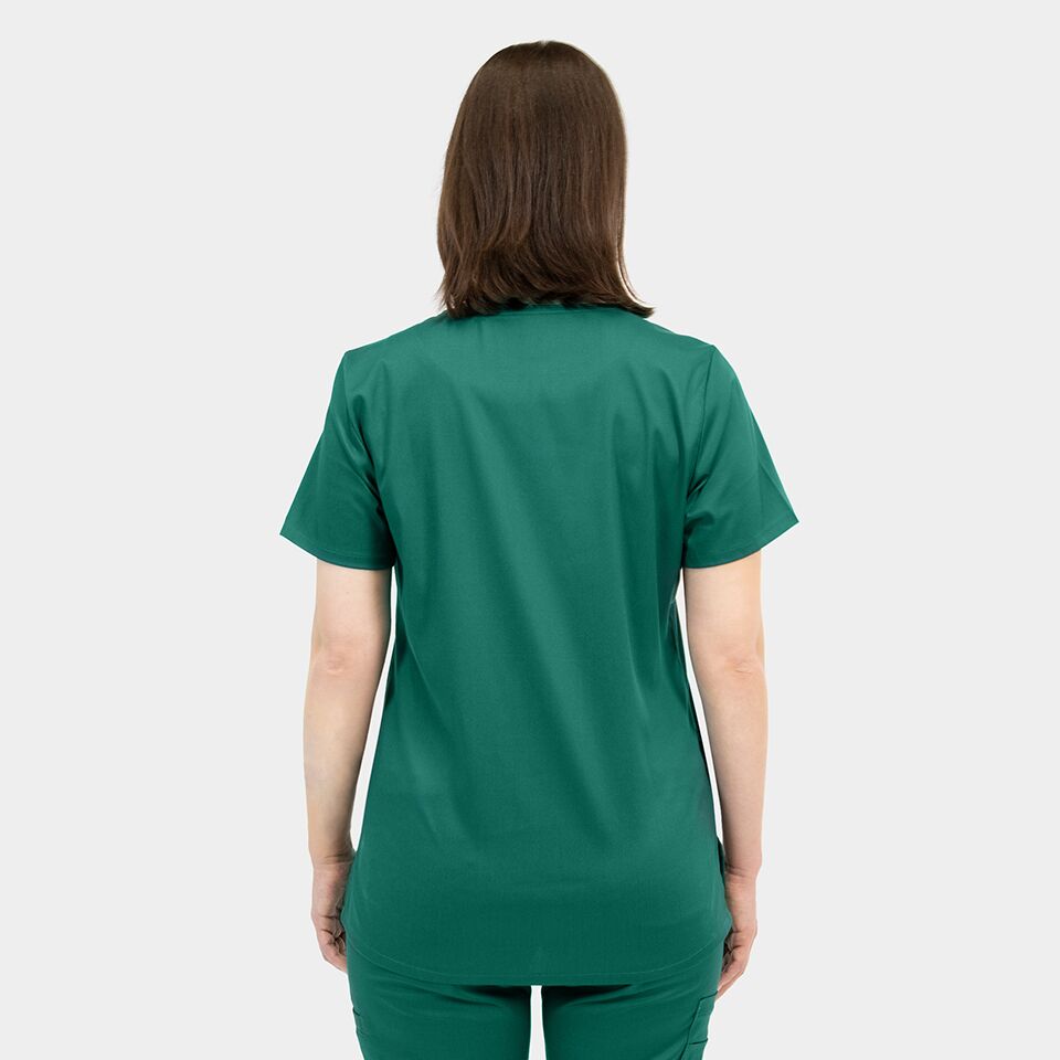 Edge-by-IRG_2801-WomensBasicV-NeckTop-HunterGreen-HTR-02-IRG-Scrubs.jpeg Edge by IRG 2801 WomensBasicV NeckTop HunterGreen HTR 02 IRG Scrubs