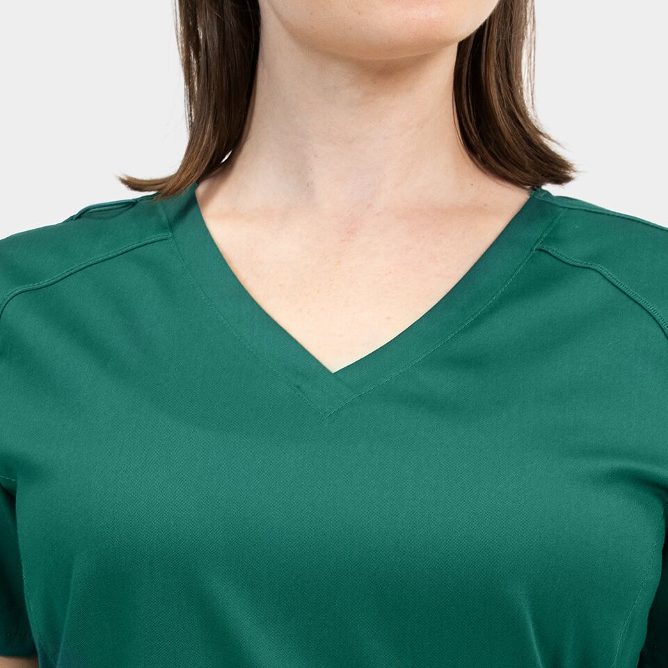 Edge-by-IRG_2801-WomensBasicV-NeckTop-HunterGreen-HTR-03-IRG-Scrubs.jpeg Edge by IRG 2801 WomensBasicV NeckTop HunterGreen HTR 03 IRG Scrubs