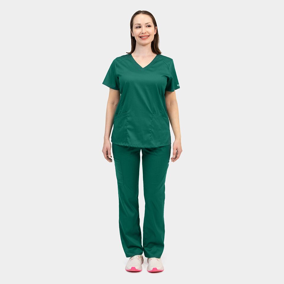 Edge-by-IRG_2801-WomensBasicV-NeckTop-HunterGreen-HTR-06-IRG-Scrubs.jpeg Edge by IRG 2801 WomensBasicV NeckTop HunterGreen HTR 06 IRG Scrubs
