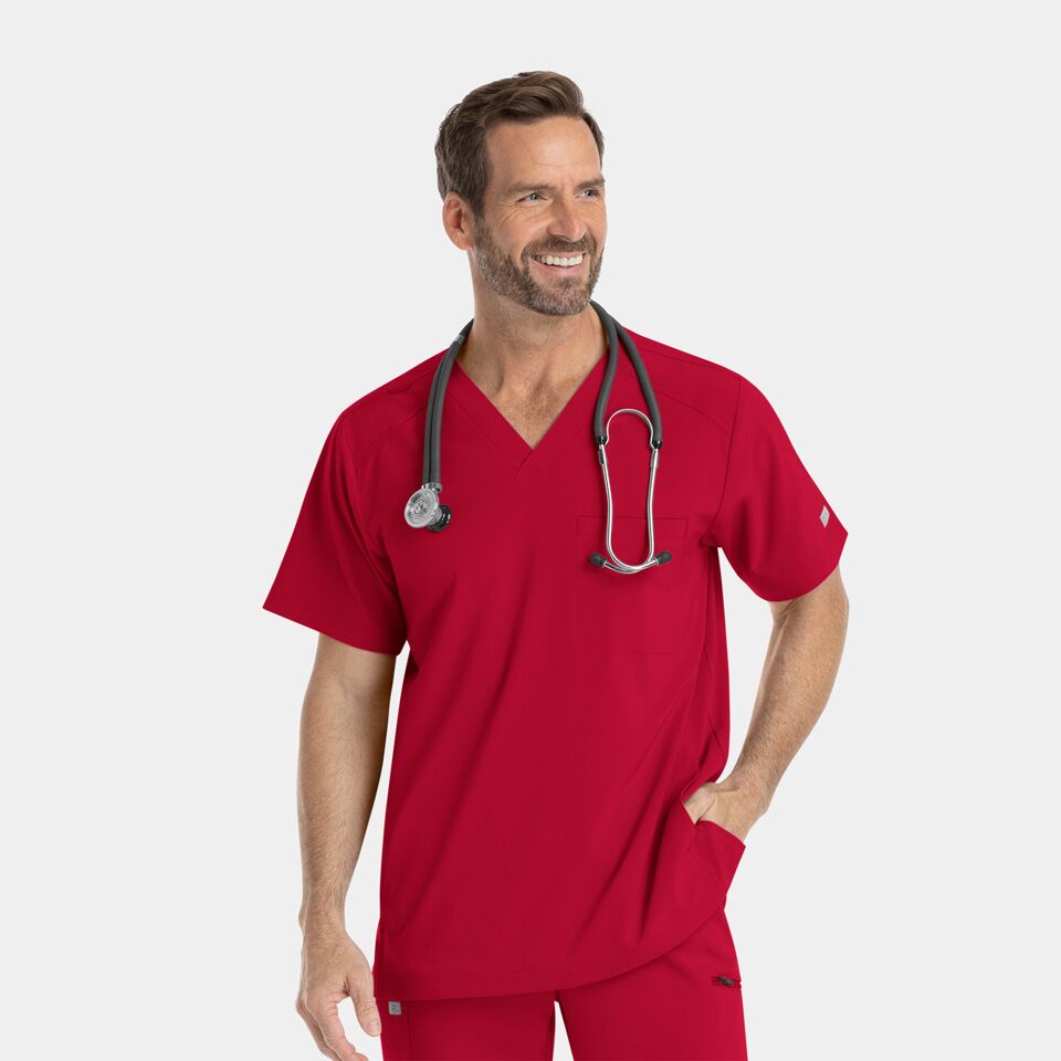 Epic-by-IRG_4851-MensV-NeckTop-Red-RED-01-IRG-Scrubs.jpg
