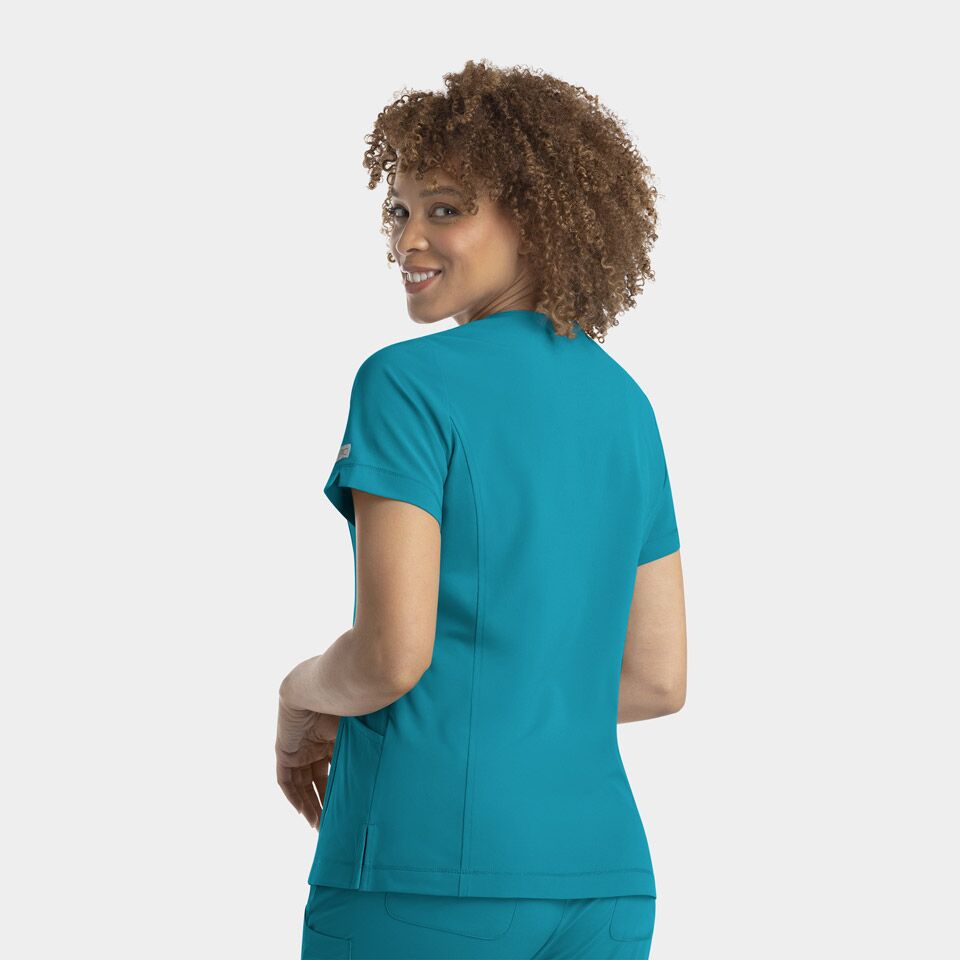 Epic-by-IRG_4802-WomensNotchedNeckTop-Teal-TEL-02-IRG-Scrubs