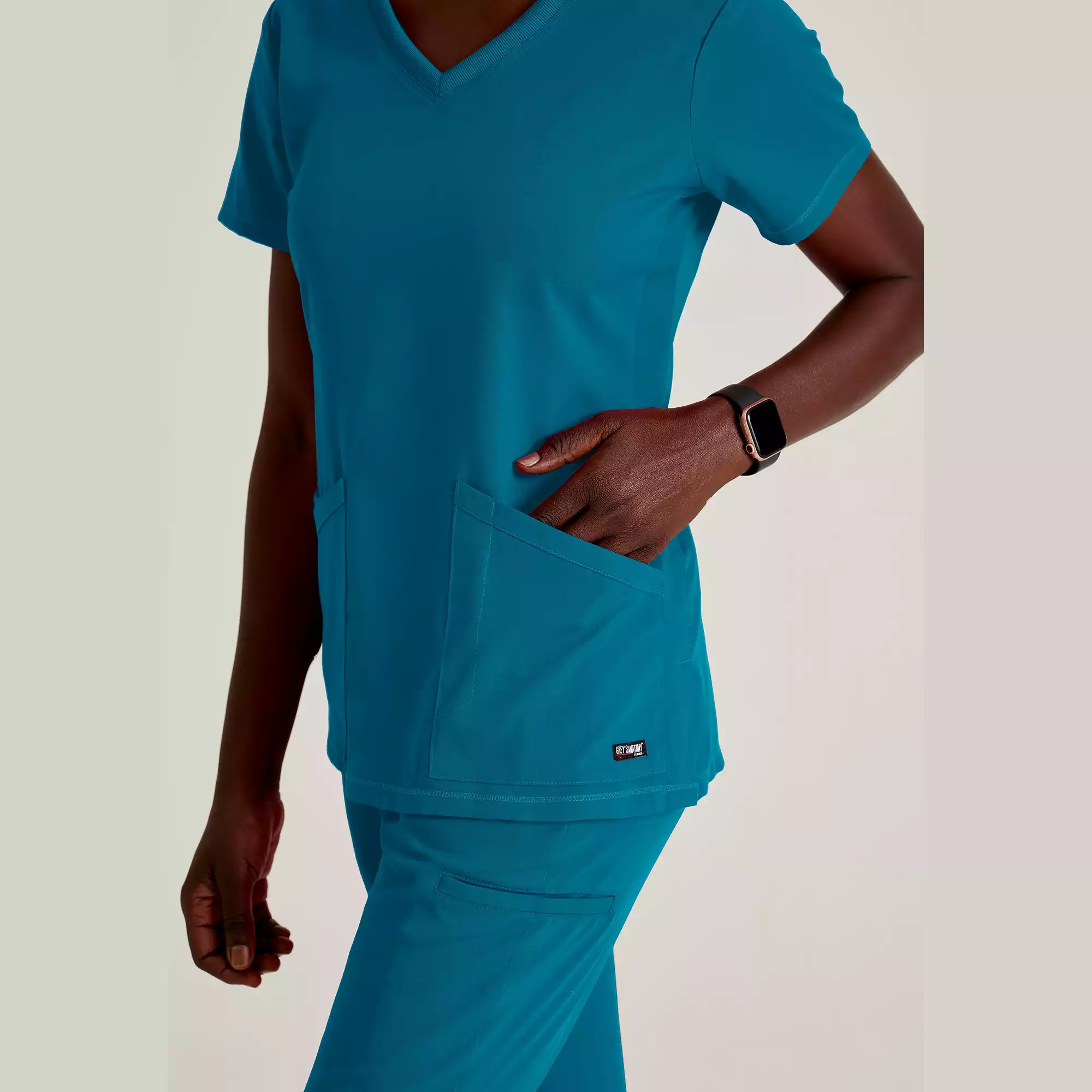 Womens-V-Neck-Antimicrobial-Scrub-Top-GRST045-Bahama-05.webp