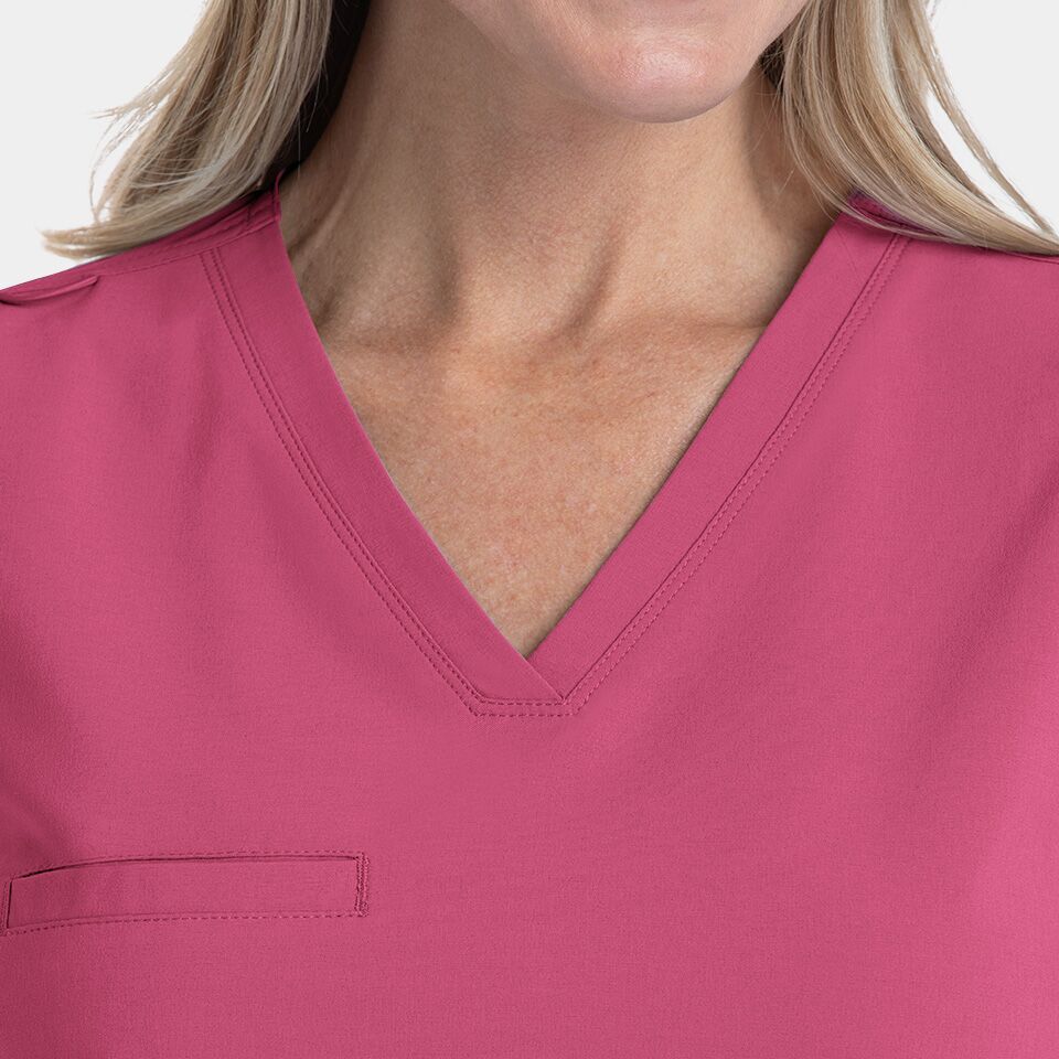 Epic-by-IRG_4803-WomensTuckInTop-ShockingPink-SHPK-03-IRG-Scrubs