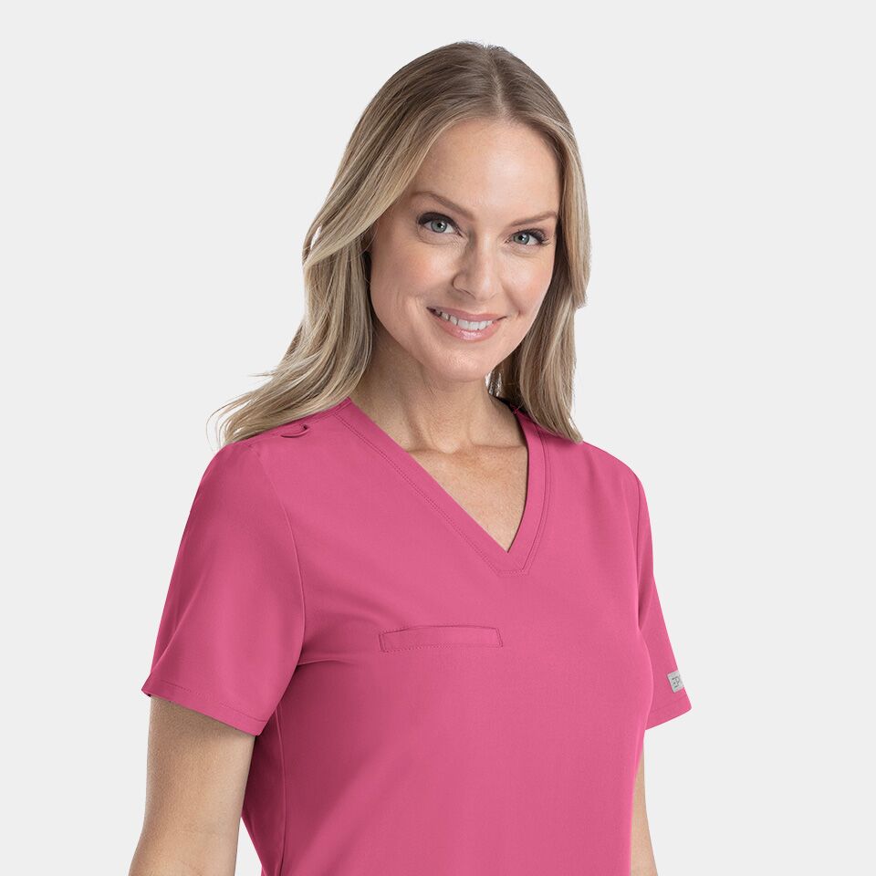 Epic-by-IRG_4803-WomensTuckInTop-ShockingPink-SHPK-04-IRG-Scrubs