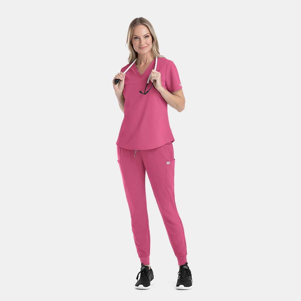 Epic-by-IRG_4803-WomensTuckInTop-ShockingPink-SHPK-06-IRG-Scrubs