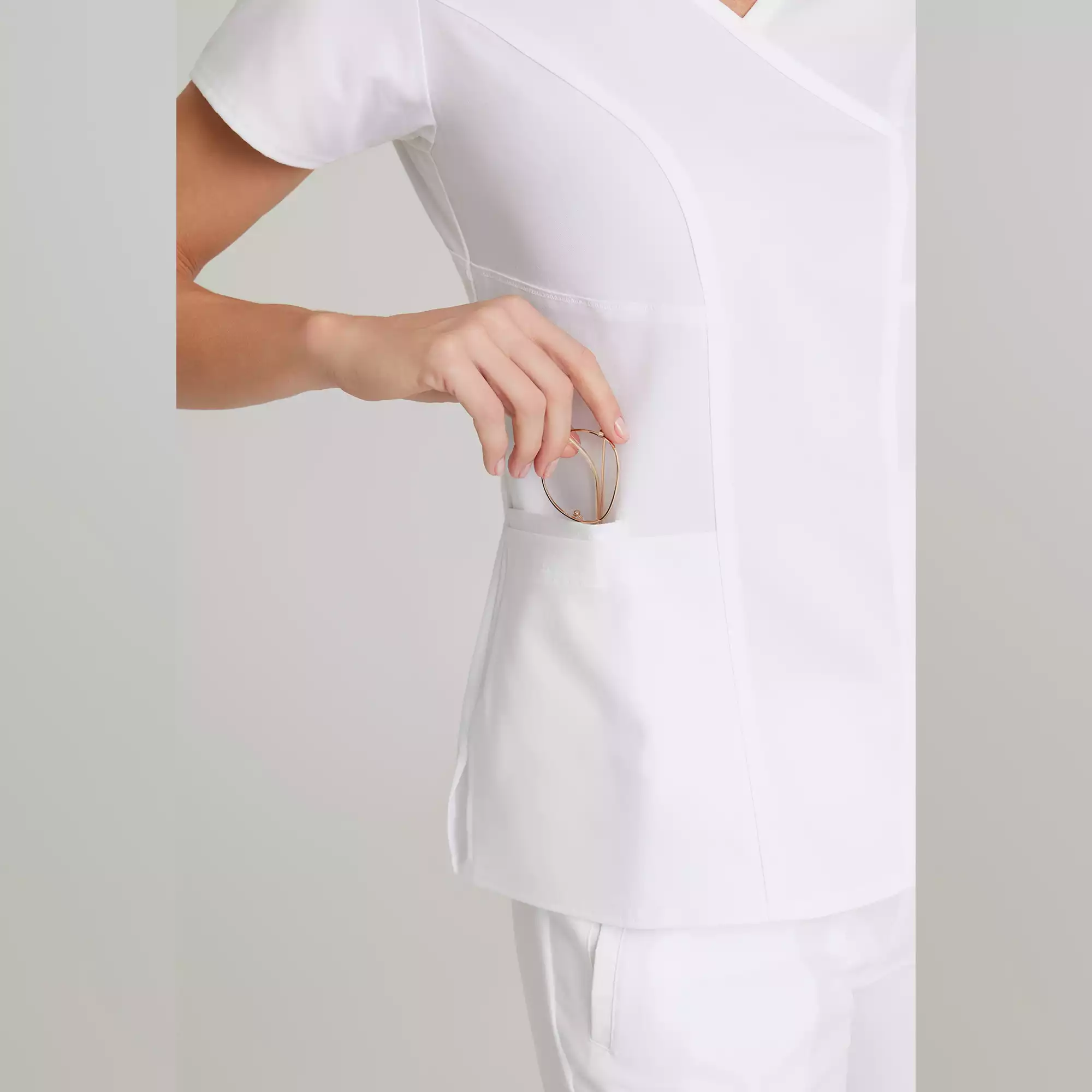 Greys-Anatomy-Spandex-Stretch-Kim-Top-3-Pocket-V-Neck-Top-GRST001-White-05.webp