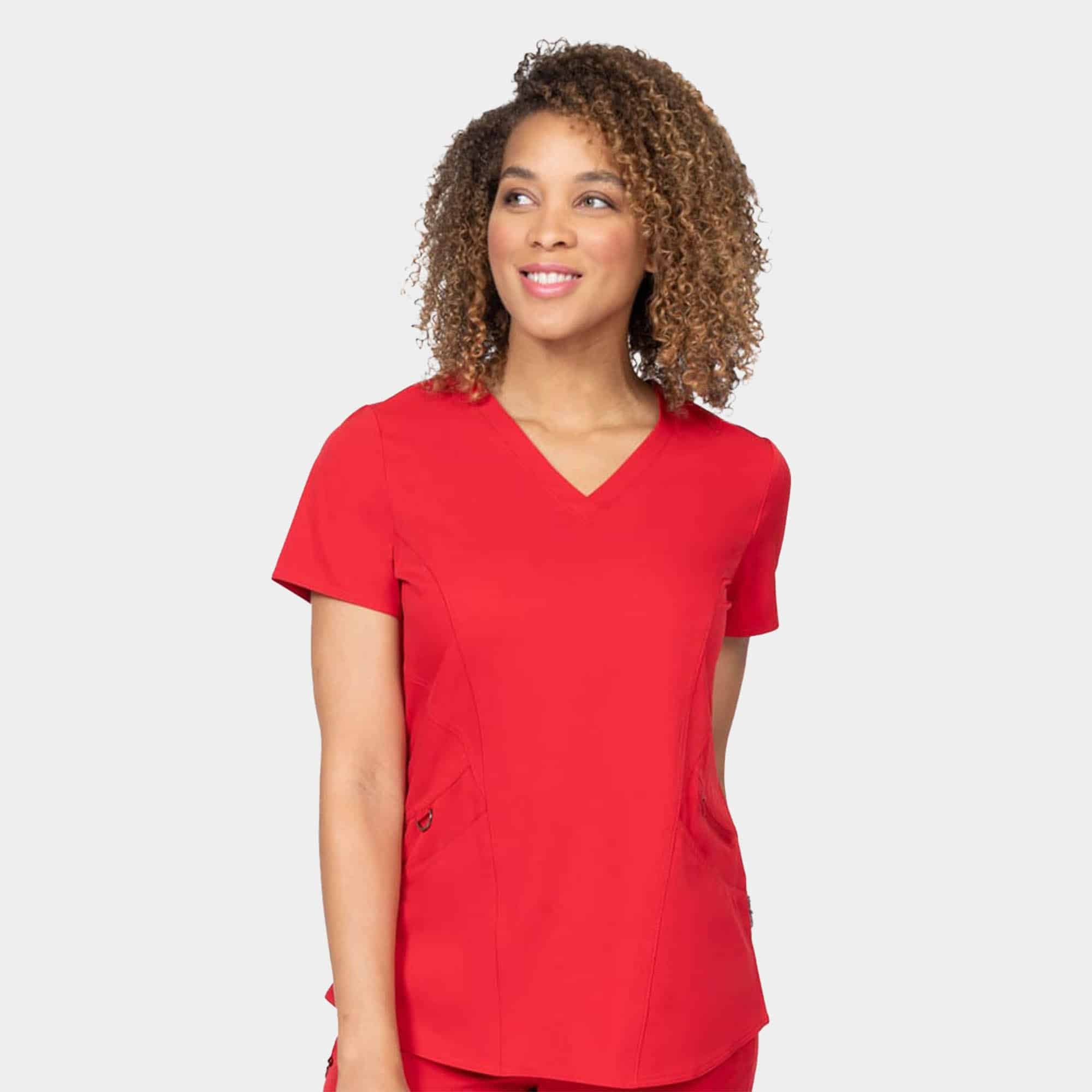 Womens-V-Neck-Scrub-Top-1084_RED.jpg