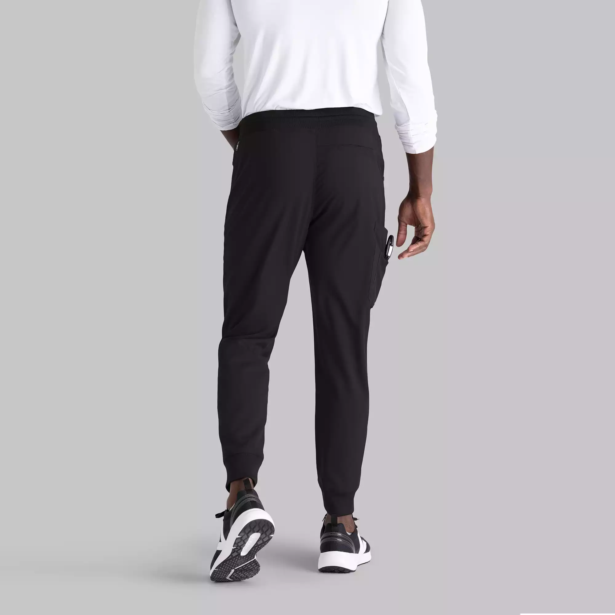 Mens-Zip-Fly-5-Pocket-Jogger-Scrub-Pant-GRSP550-Black-05.webp Mens Zip Fly 5 Pocket Jogger Scrub Pant GRSP550 Black 05
