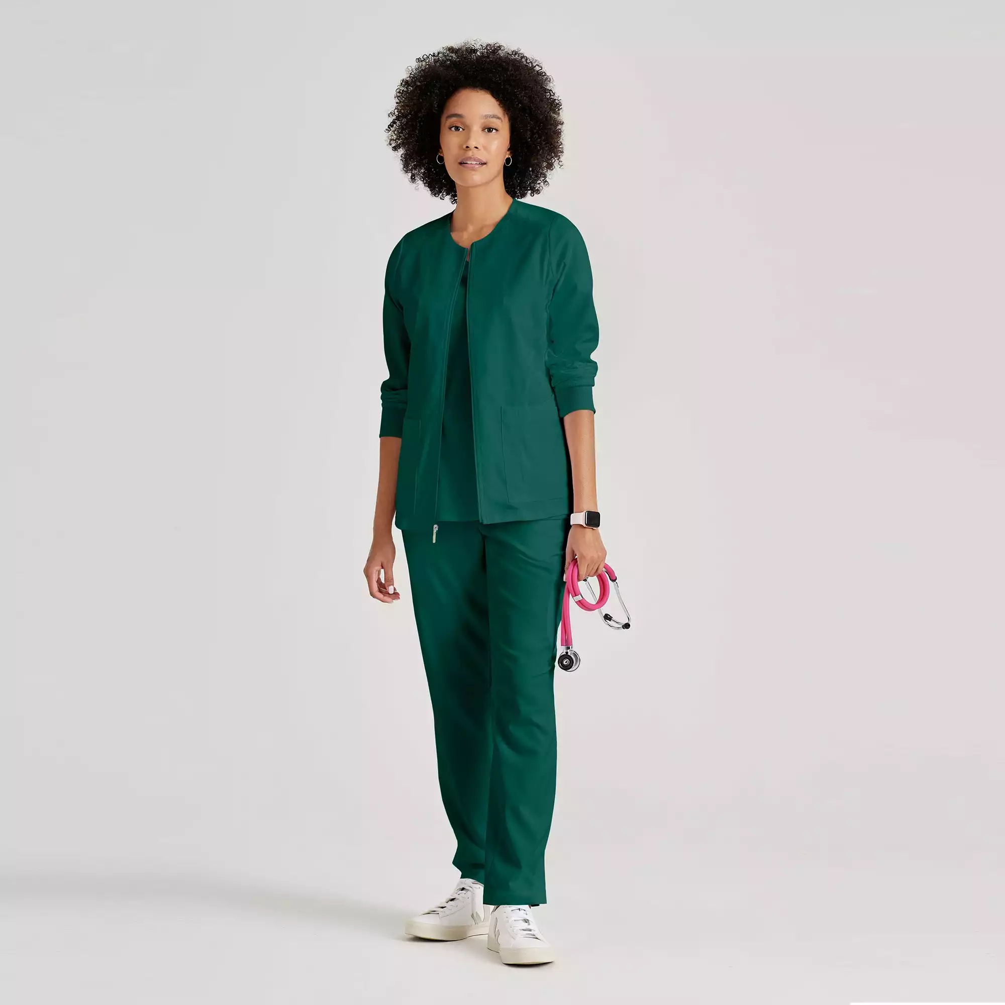 Womens-Antimicrobial-Warm-Up-Scrub-Jacket-GRSW873-Hunter-Green-02.webp Womens Antimicrobial Warm Up Scrub Jacket GRSW873 Hunter Green 02