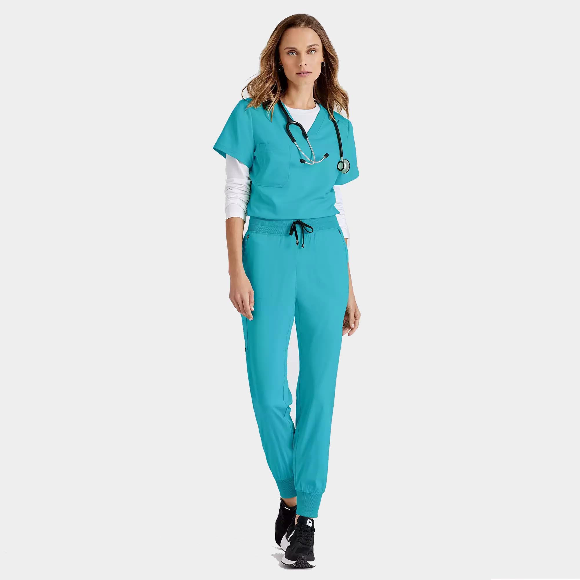Greys-Anatomy-Spandex-Stretch-Eden-Jogger-5-Pocket-Scrubs-GRSP537-Teal-02.jpg Greys Anatomy Spandex Stretch Eden Jogger 5 Pocket Scrubs GRSP537 Teal 02
