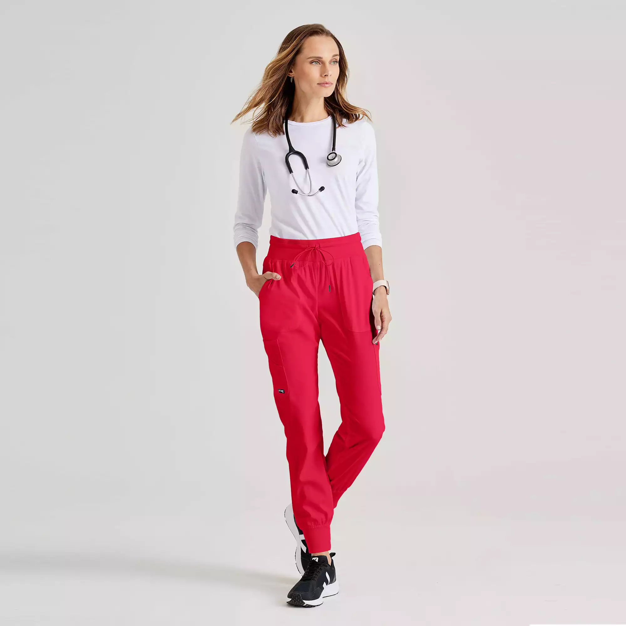 Womens-Double-Cargo-Jogger-Scrub-Pants-with-Elastic-Waistband-GRSP527-Scarlet-Red-02.webp Womens Double Cargo Jogger Scrub Pants with Elastic Waistband GRSP527 Scarlet Red 02