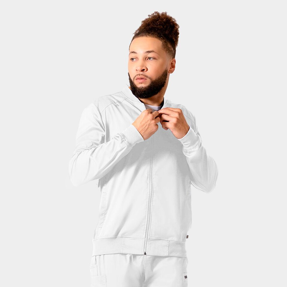Edge-by-IRG_2861-MensZipJacket-White-WHT-01-IRG-Scrubs.jpeg Men's Zip Jacket - White