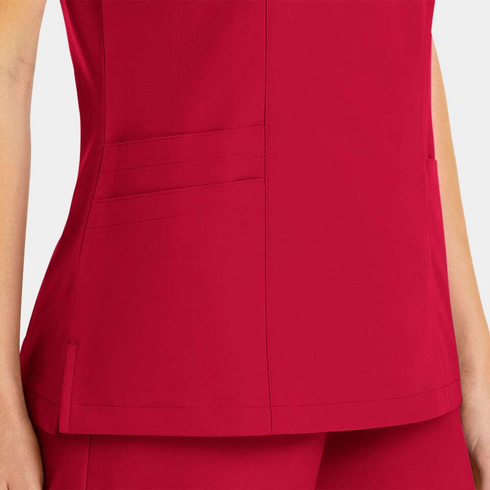 Momentum-by-Maevn_5002-WomensMockWrapTop-Red-RED-04-Maevn-Scrubs.jpg Momentum by Maevn 5002 WomensMockWrapTop Red RED 04 Maevn Scrubs