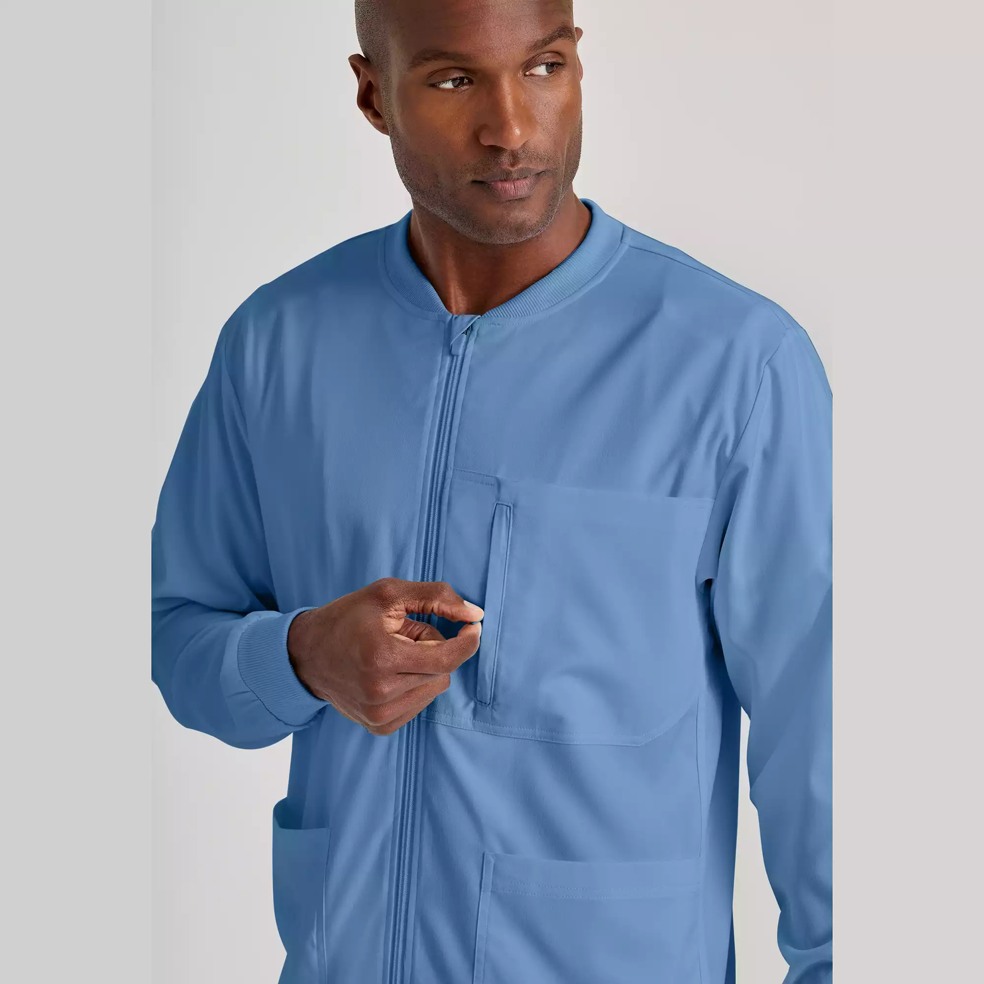 Mens-Antimicrobial-Warm-Up-Scrub-Jacket-GRSW871-Ciel-Blue-05.webp Mens Antimicrobial Warm Up Scrub Jacket GRSW871 Ciel Blue 05