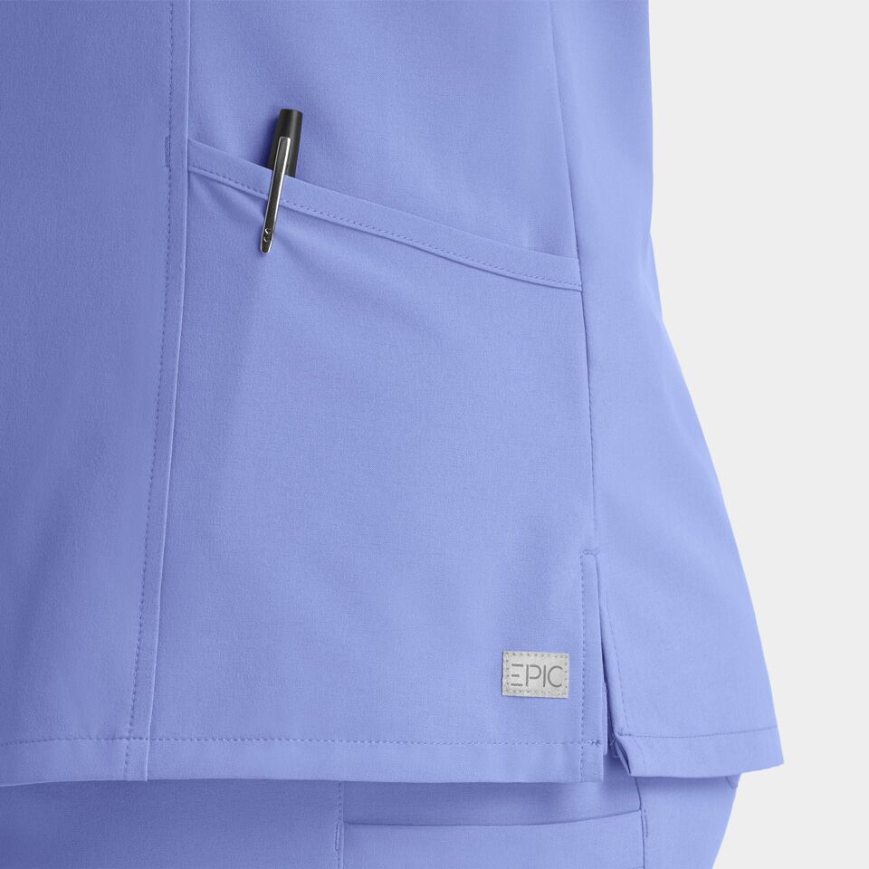 Epic-by-IRG_4811-WomensSnapJacket-CeilBlue-CBL-05-IRG-Scrubs