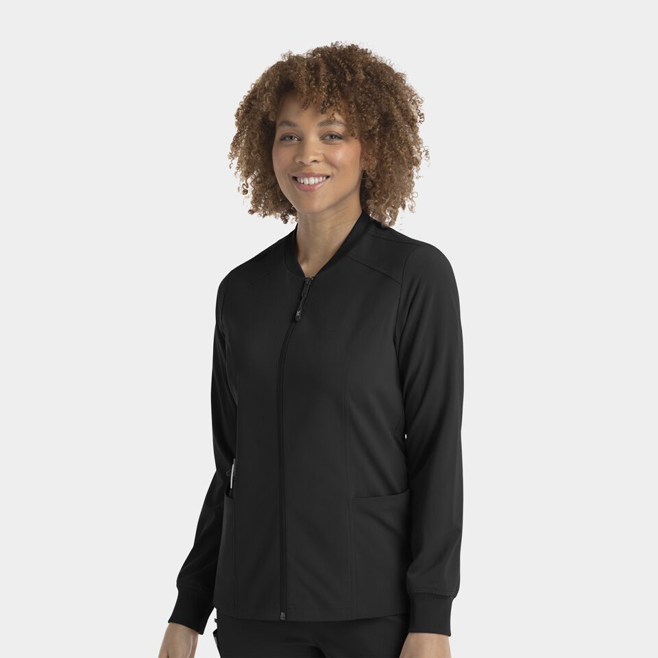 Epic-by-IRG_4812-WomensZipJacket-Black-BLK-01-IRG-Scrubs
