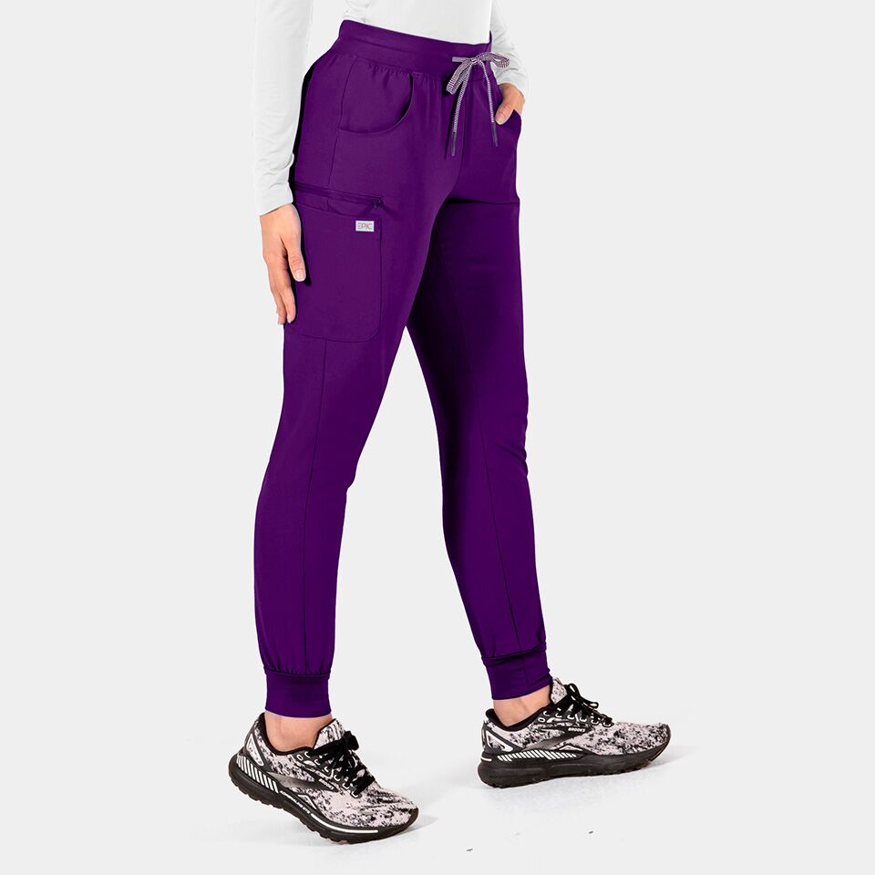 Epic-by-IRG_9812-WomensJoggerPant-Eggplant-EGP-05-IRG-Scrubs